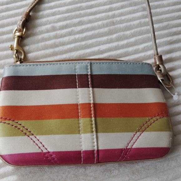 Coach Colorful Striped Wristlet - Picture 5 of 6